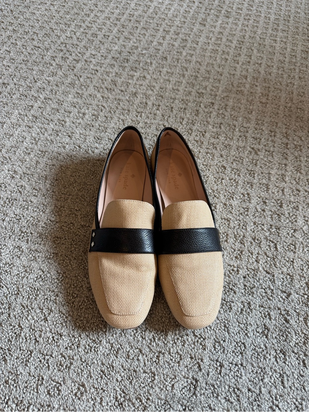 kate spade Beige and Black Women's Loafers